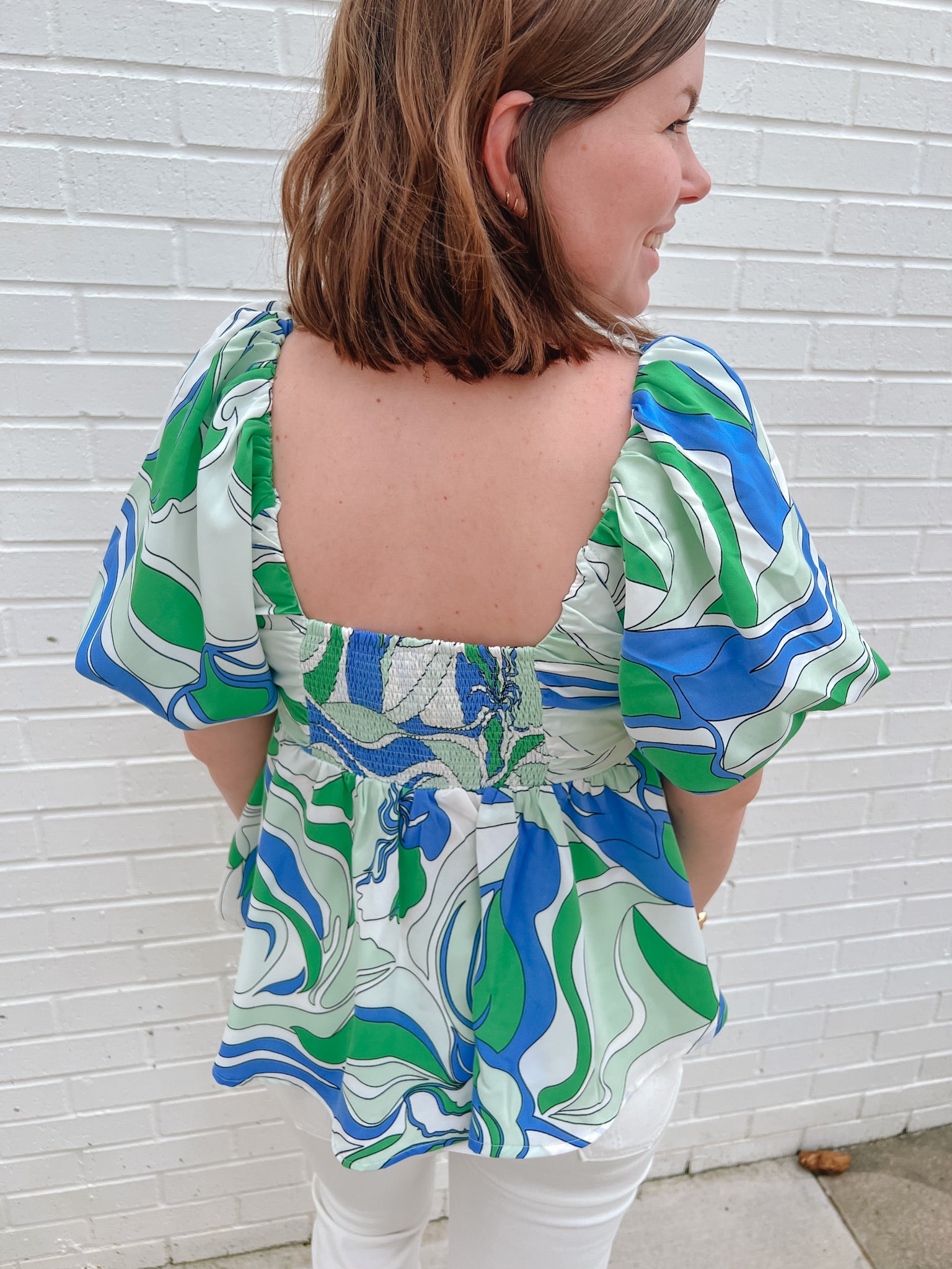 South Ocean Peplum Top | Back View