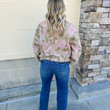 {FINAL SALE} Sweet Perspective Floral Sweater Knit Top in Mocha