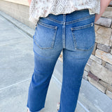 The McKenna High-Rise Stretch Slim Jeans | Back View