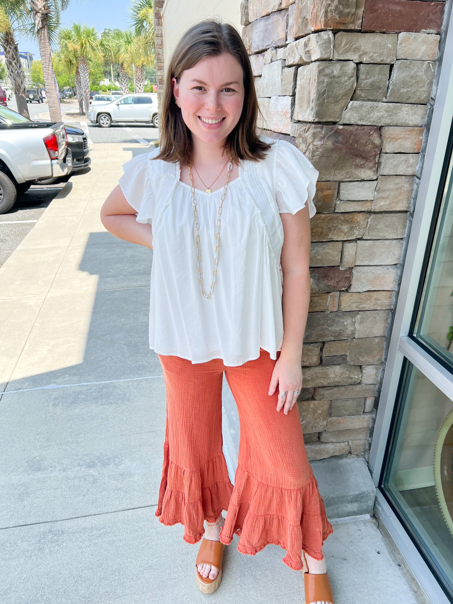 Epic Playlist Tiered Flare Pants | Styled View