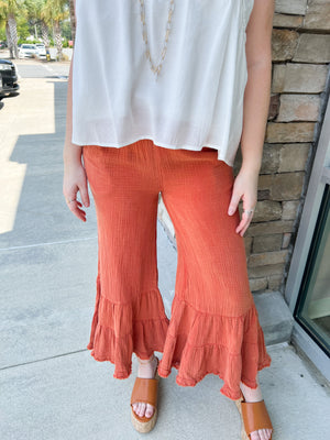 Epic Playlist Tiered Flare Pants | Front View