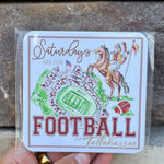 Double-sided coaster set featuring Renegade and Osceola design on one side and coordinating garnet-and-gold pattern on the other.c