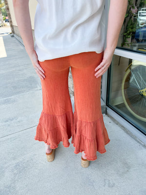 Epic Playlist Tiered Flare Pants | Back View