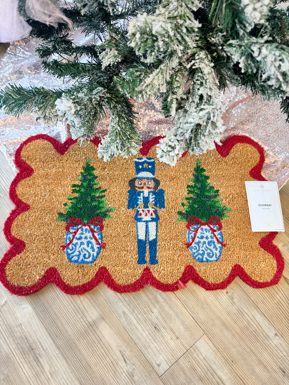 Nutcracker Dreams Scalloped Doormat