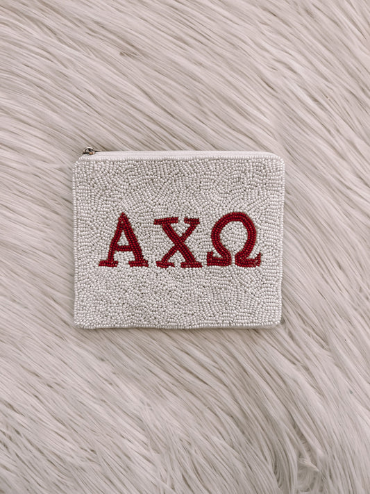 Alpha Chi Omega Pouch | Front View