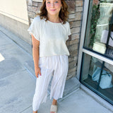 French Market Wide Leg Khaki Pants