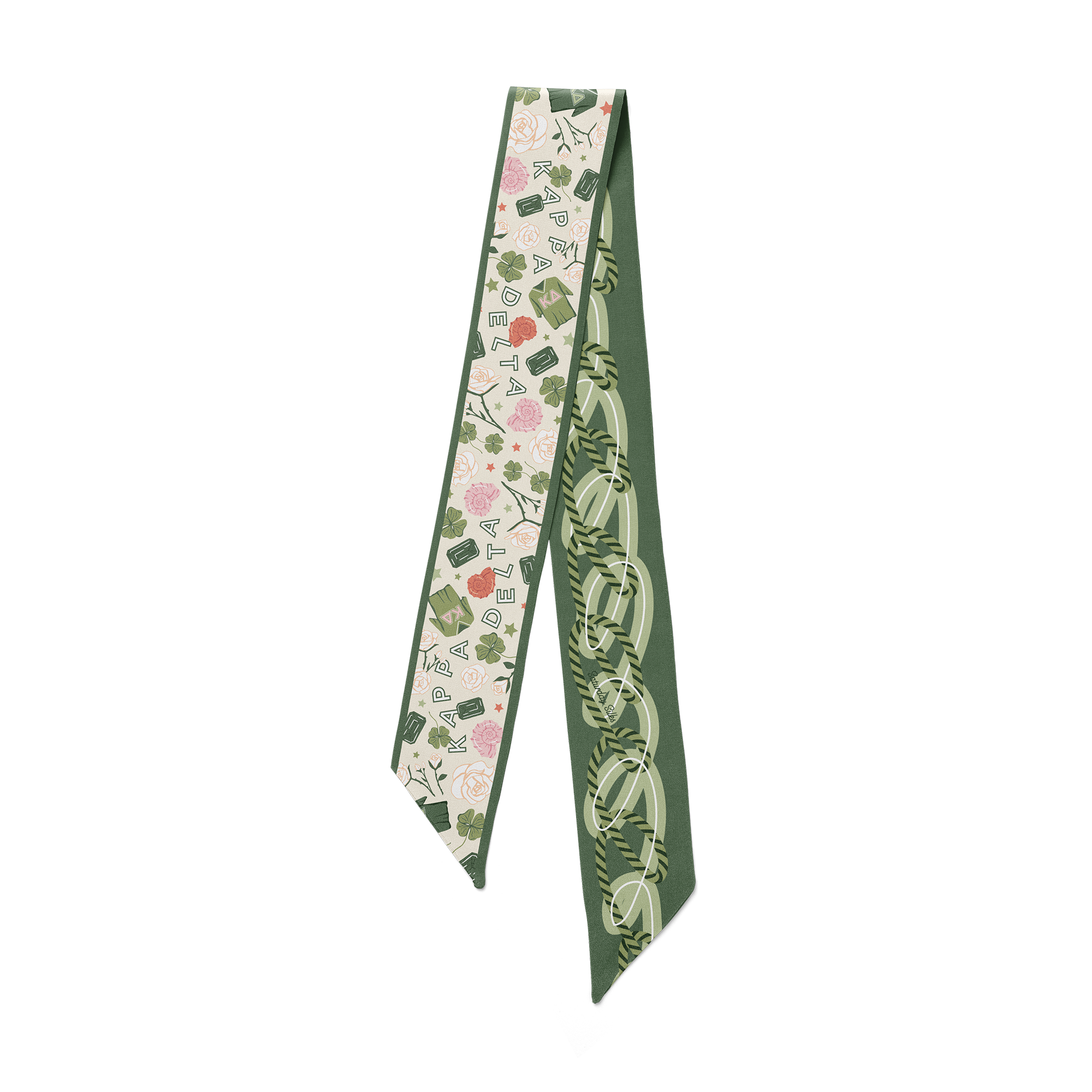 [Saturday Silks] Kappa Delta Skinny Scarf