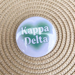 Kappa Delta Green Heart Button Pin- The Pink Pineapple 850