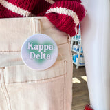 Kappa Delta Green Heart Button Pin
