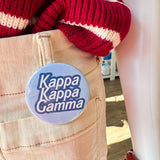 Kappa Kappa Gamma Blue Statement Letter Button Pin