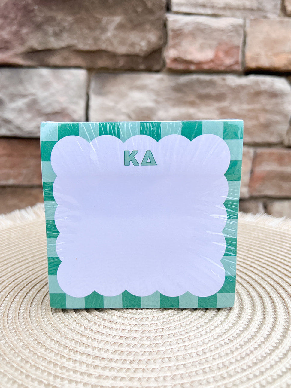Kappa Delta Sorority Scalloped Notepad Cube- The Pink Pineapple 850