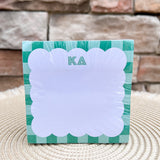 Kappa Delta Sorority Scalloped Notepad Cube- The Pink Pineapple 850
