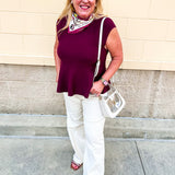 Kickoff Classic Sleeveless Top in Garnet