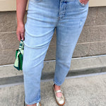 [Kut from the Kloth] Rachael High Rise Mom Jeans in Recognition - The Pink Pineapple 850