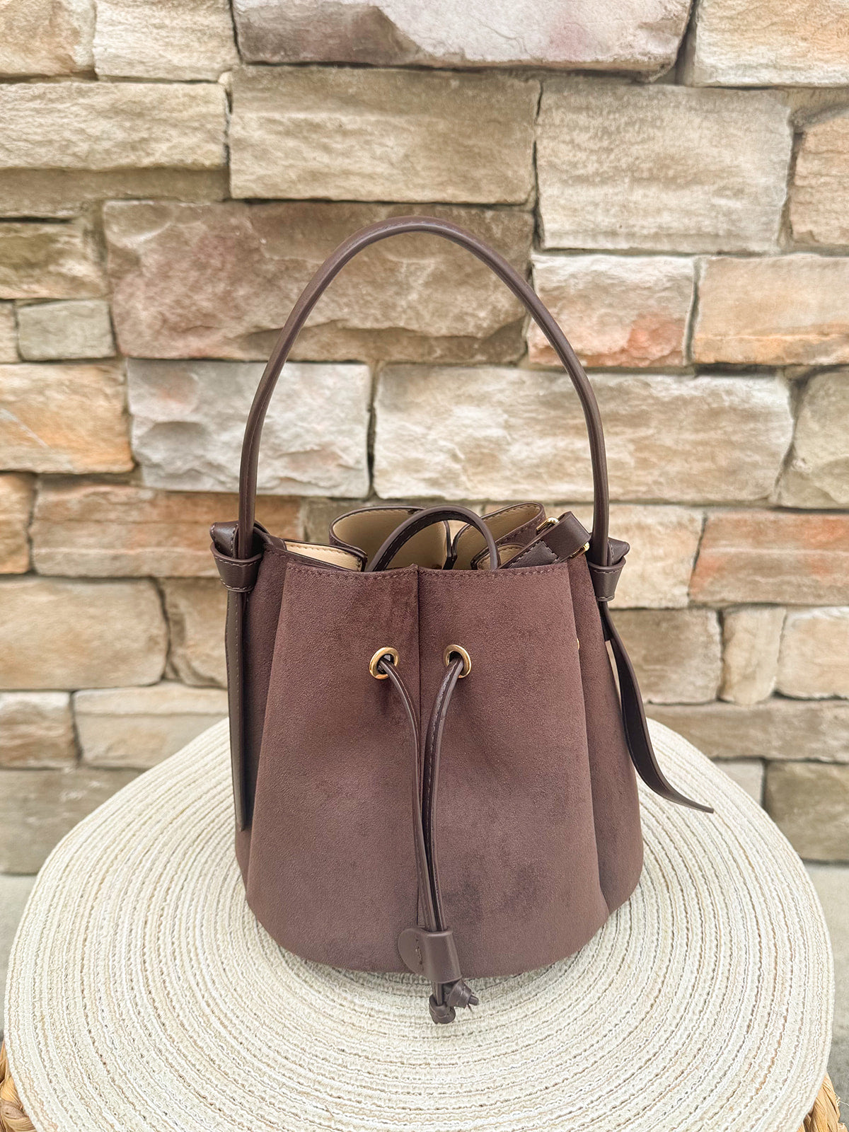 Laguna Mini Chocolate Top Handle Bag - The Pink Pineapple 850