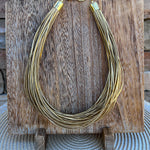 Lily Leatherette Strand Necklace in Gold- The Pink Pineapple 850