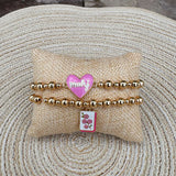 Mahj Cherry Blossom Tile Ball Bead Stretch Bracelet Set of 2 - The Pink Pineapple 850