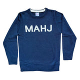 Mahj Crewneck Sweater in Navy