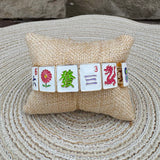 Mahjong Mosaic Enamel Bangle - The Pink Pineapple 850
