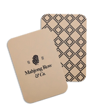Warm honey mahjong shufflers with geometric tile row-inspired design