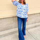 [Mary Square] Ashlyn Porcelain Vines Top
