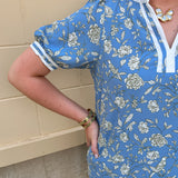 [Mary Square] Tricia Short Sleeve Blouse | Song Bird Blue