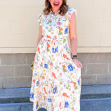 Meadowlight Whimsy Midi Dress