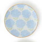 White dish with blue hydrangeas in a medium size for your Mahjong dice, change or jewelry.