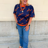 [Stewart Simmons] Merit Puff Sleeve Sweater | Auburn