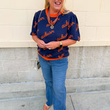 [Stewart Simmons] Merit Puff Sleeve Sweater | Auburn