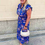 Midnight Mosaic Midi Dress