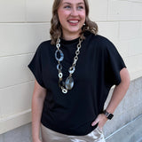 Midnight Poise Dolman Top