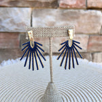 Midnight Radiance Drop Earrings in Navy- The Pink Pineapple 850