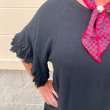 Midnight Whisper Linen Fringe Two Piece Set