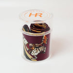Double-sided silk twilly scarf in garnet and gold inspired by FSU colors