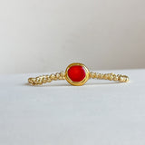 [Easton Elle] Red Coral Beam Stretch Bracelet
