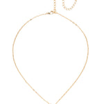 Gold-tone necklace with a single cushion-cut crystal pendant from Sorrelli’s Crystal Aurora Borealis collection.