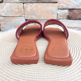 Noles Embroidered Sandals in Gold