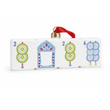 2026 Fortune Coin mahjong ornament featuring light green, blue, and red coin-inspired artwork.