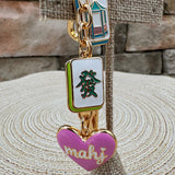 Oh My Mahj Heart Cluster Bag Charm in Pastel Multi - The Pink Pineapple 850