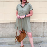 Olive Grove Mini Dress