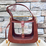 Paige Saddle Clear Stadium Handbag – Brown Leather- The Pink Pineapple 850