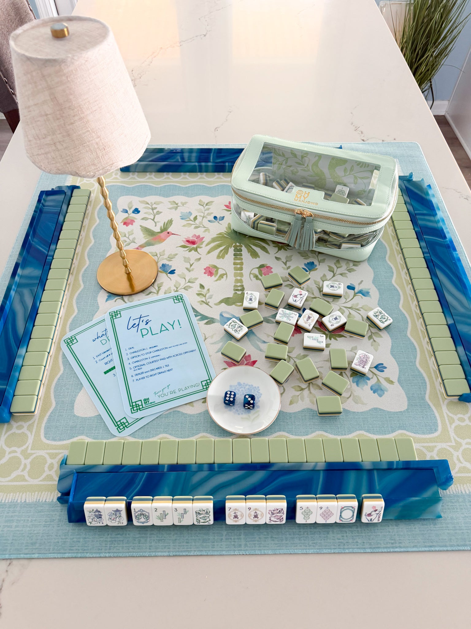 Palm Garden Estate Mahjong Mat
