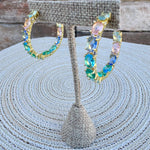 Pastel Dreams Gold Hoops - The Pink Pineapple 850