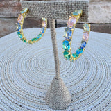 Pastel Dreams Gold Hoops - The Pink Pineapple 850