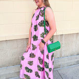Pink Palms Escape Maxi Dress