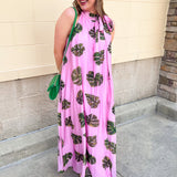 Pink Palms Escape Maxi Dress