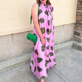 Pink Palms Escape Maxi Dress