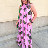 Pink Palms Escape Maxi Dress