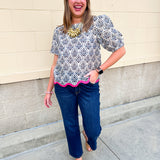 Pretty in Porcelain Printed Top